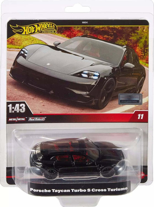 Mașinuță Mattel Hot Wheels Premium, Porsche Taycan Turbo S Cross Turismo, scara 1:43