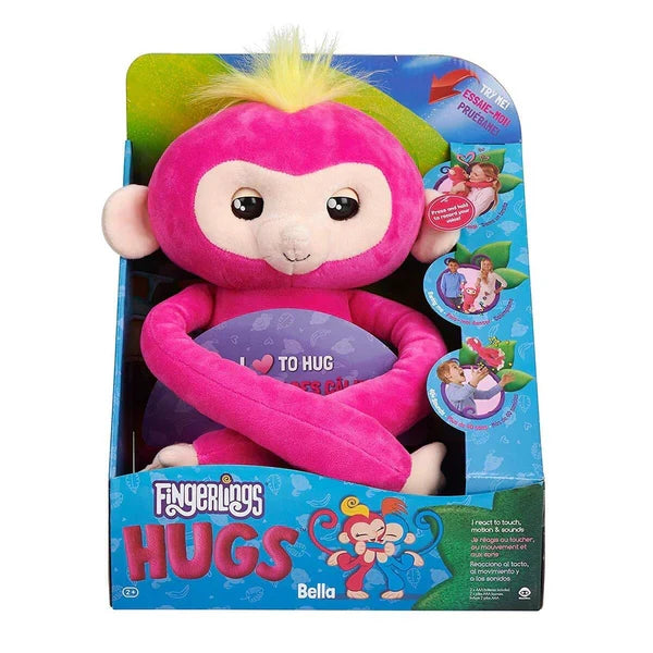 Jucărie de pluș interactivă Wow Wee Fingerlings Hugs, Bella, 27 cm
