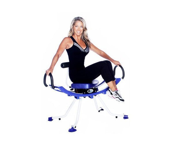 Aparat fitness AB Wave pentru abdomen, tonifiere completă, albastru, max 113 kg, model Ab Rocket