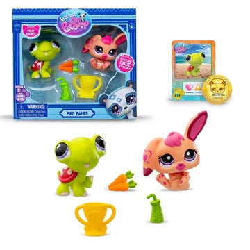 Set de figurine Hasbro Littlest Pet Shop, Relay Racers, 2 animăluțe