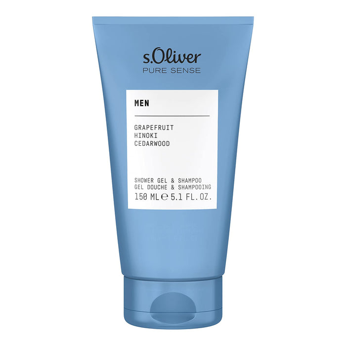 Gel de duș și șampon S. Oliver Pure Sense, pentru bărbați, 150 ml