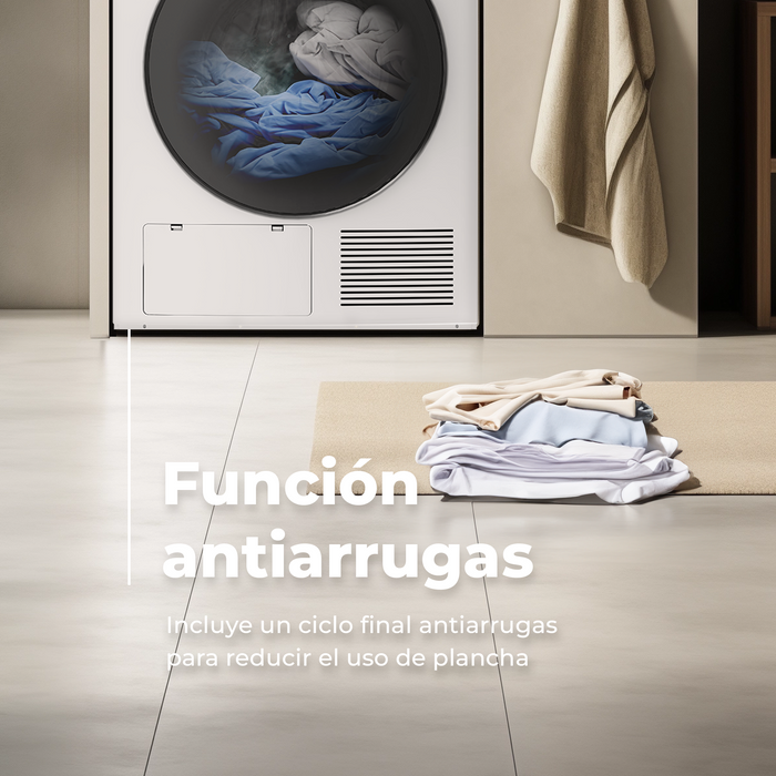 Uscător de rufe cu pompă de căldură Cecotec EVVO Nature S8X Bomba Calor, 8 kg, 16 programe, 60 × 62 × 85 cm, negru