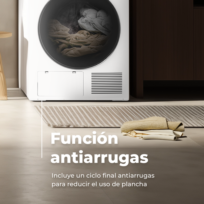 Uscător de rufe cu condensare Cecotec EVVO Nature S8C, 8 kg, 16 programe, 60 × 62 × 85 cm, alb