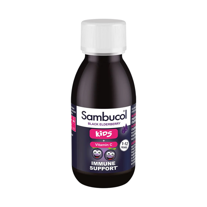 Sirop Sambucol Kids, cu soc negru și vitamina C, pentru copii 1–12 ani, 120 ml