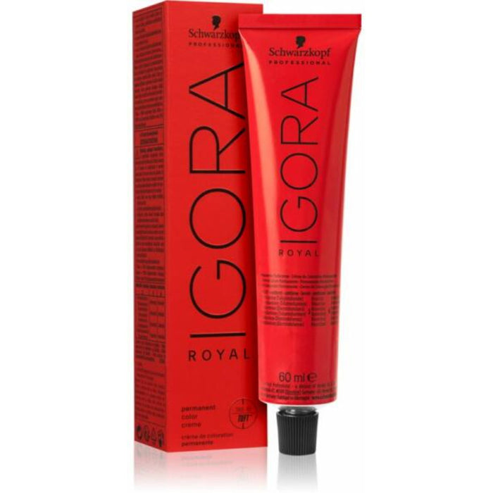Vopsea permanentă de păr Schwarzkopf Professional Igora Royal, nuanța 6-77 Dark Blonde Cooper, 60 ml
