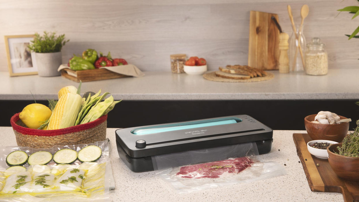 Aparat de vidat Cecotec SealVac 120 SteelCut, 120 W, presiune de vid 0,75 bar, inox