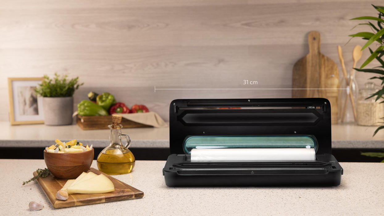 Aparat de vidat Cecotec SealVac 120 SteelCut, 120 W, presiune de vid 0,75 bar, inox