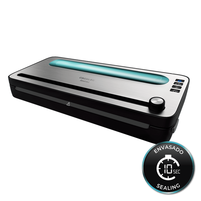 Aparat de vidat Cecotec SealVac 120 SteelCut, 120 W, presiune de vid 0,75 bar, inox