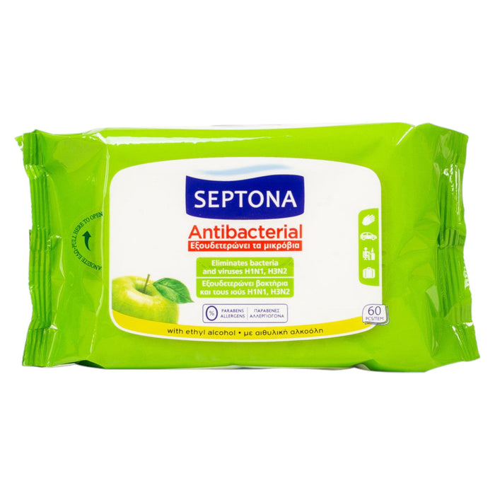 Șervețele de curățare Septona Refresh, antibacteriene, pentru subraț, 60 buc, tester