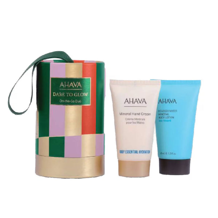 Set cremă de mâini și loțiune de corp Ahava Mineral + Sea Kissed, hidratante, 40 ml + 40 ml
