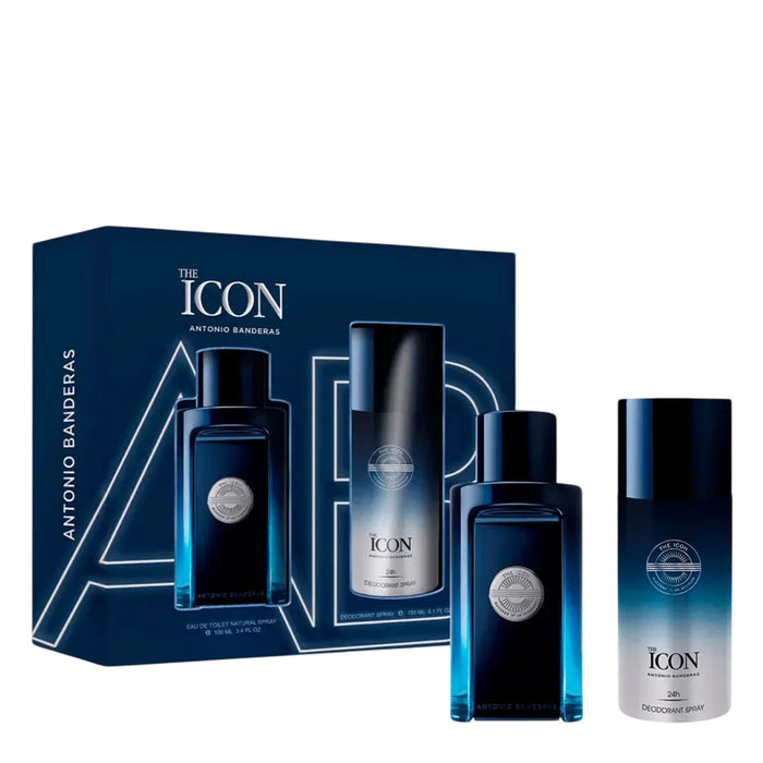Set Antonio Banderas The Icon, pentru bărbați: apă de toaletă 100 ml + deodorant spray 150 ml