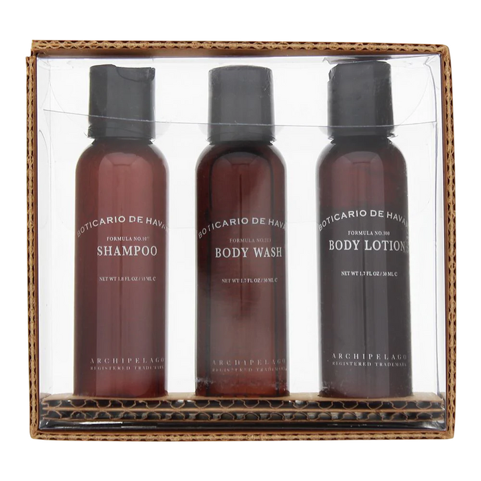 Set de îngrijire Archipelago Boticario De Havana, șampon + gel de duș + loțiune de corp, 3 x 53 ml