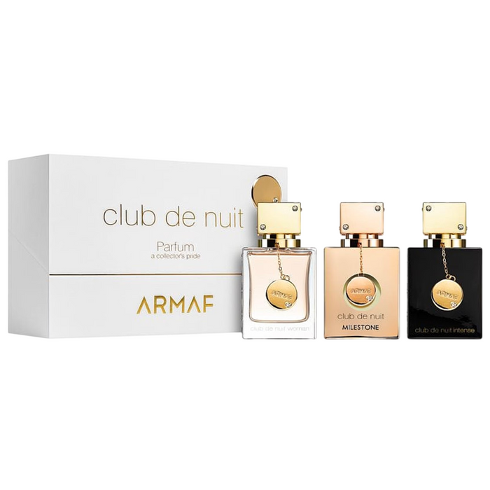 Set Armaf Club De Nuit + Club de Nuit Intense + Club De Nuit Milestone, ape de parfum, pentru femei, 3 x 30 ml