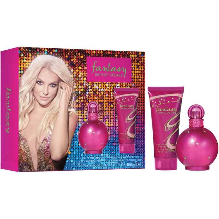 Set Britney Spears Fantasy: apă de parfum 100 ml + soufflé hidratant pentru corp 100 ml, pentru femei