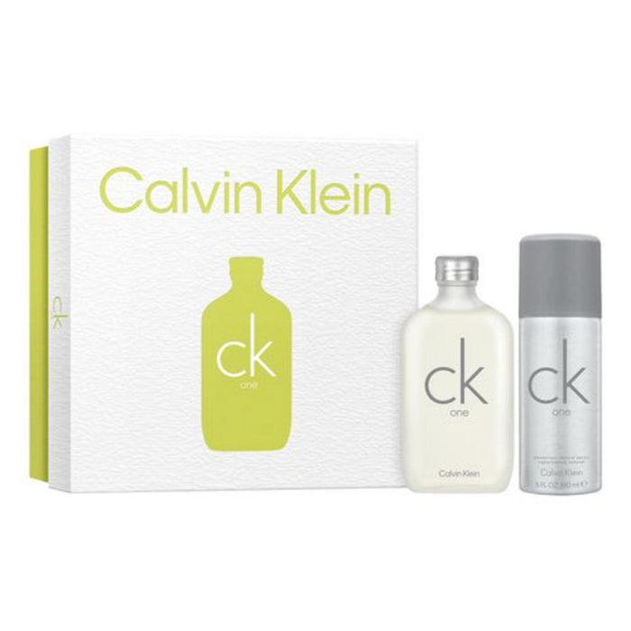 Set Calvin Klein CK One: parfum + deodorant spray, 150 ml, pentru bărbați