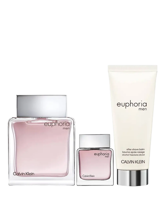 Set Calvin Klein Euphoria, pentru bărbați: apă de toaletă 100 ml + miniatură 15 ml + balsam after-shave 100 ml