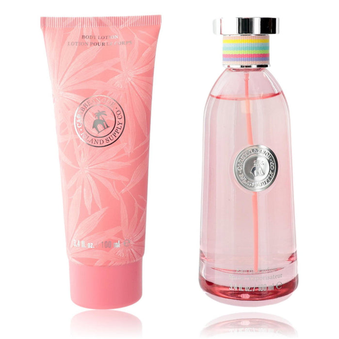 Set Caribbean Joe Island Supply Tropical Haven, pentru femei: apă de parfum 100 ml + loțiune de corp hidratantă 100 ml