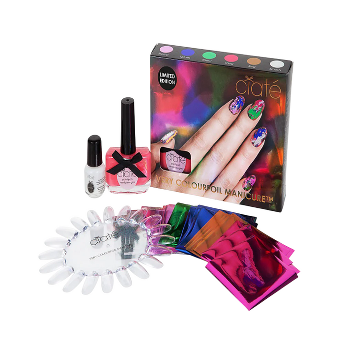 Set pentru nail art Ciate London Carnival Couture, cu folii colorate