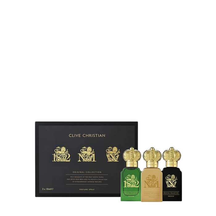 Set Clive Christian 1872 + No.1 Feminine + X Feminine, pentru femei, 3 x parfum 10 ml