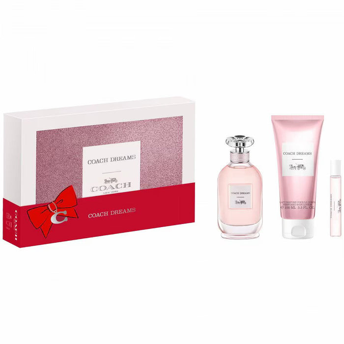 Set Coach Dreams, pentru femei: apă de parfum 90 ml + apă de parfum 10 ml + loțiune de corp 100 ml