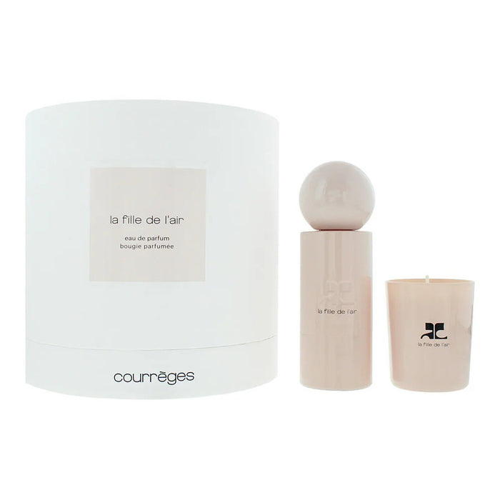 Set Courreges La Fille De L'air, unisex: apă de parfum 100 ml + lumânare parfumată 75 g