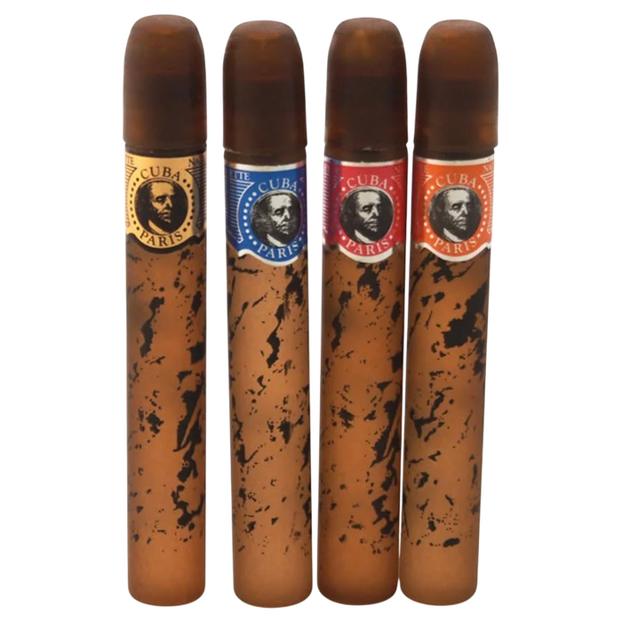 Set Cuba Gold + Blue + Red + Orange, apă de toaletă pentru bărbați, 4 miniaturi x 5 ml