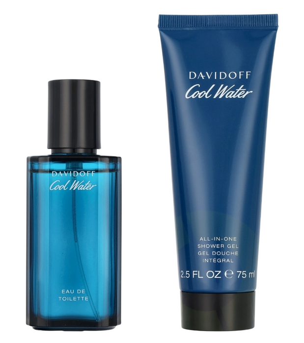 Set Davidoff Cool Water, pentru bărbați: apă de toaletă 40 ml + gel de duș 75 ml