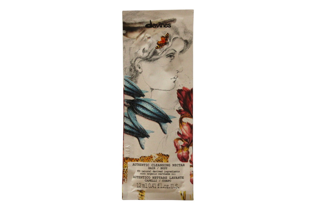 Set de șampoane Davines Authentic Cleansing Nectar, pentru curățare, 12 buc x 12 ml