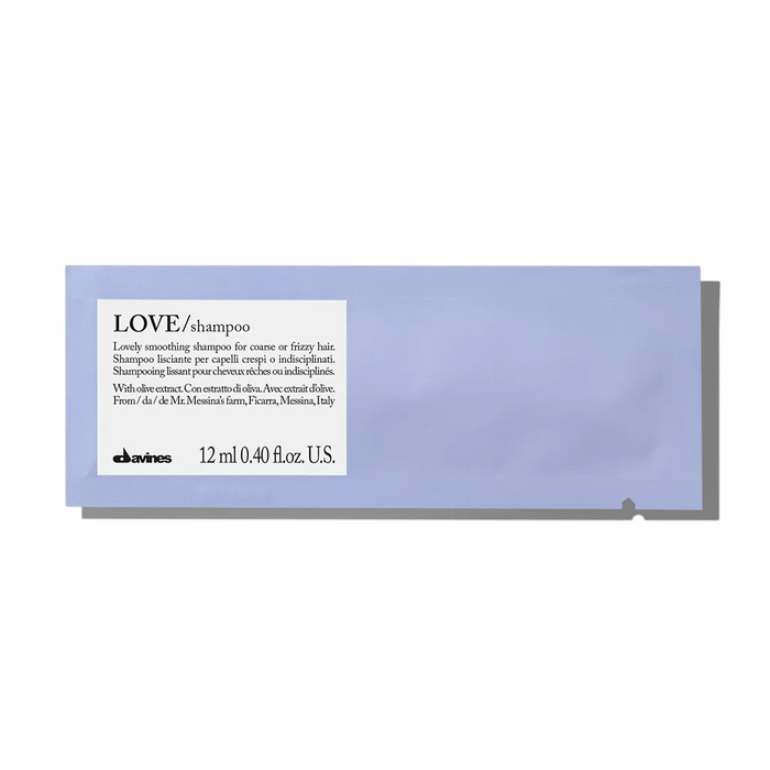 Set șampon Davines Love Smoothing, pentru netezirea părului aspru sau rebel, 12 x 12 ml