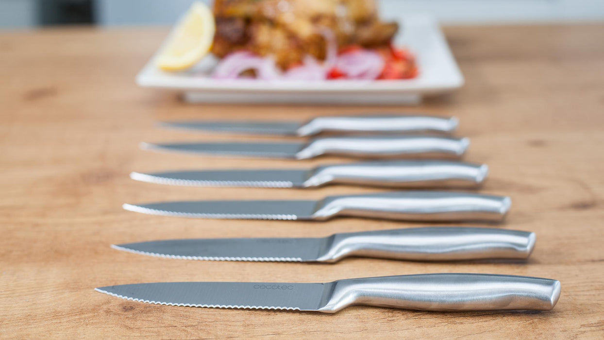 Set de cuțite pentru carne Cecotec Set of butcher knives, 6 bucăți, lame de 2 mm, oțel inoxidabil