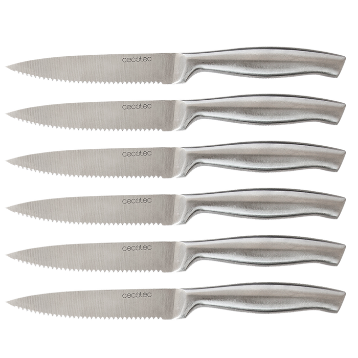 Set de cuțite pentru carne Cecotec Set of butcher knives, 6 bucăți, lame de 2 mm, oțel inoxidabil
