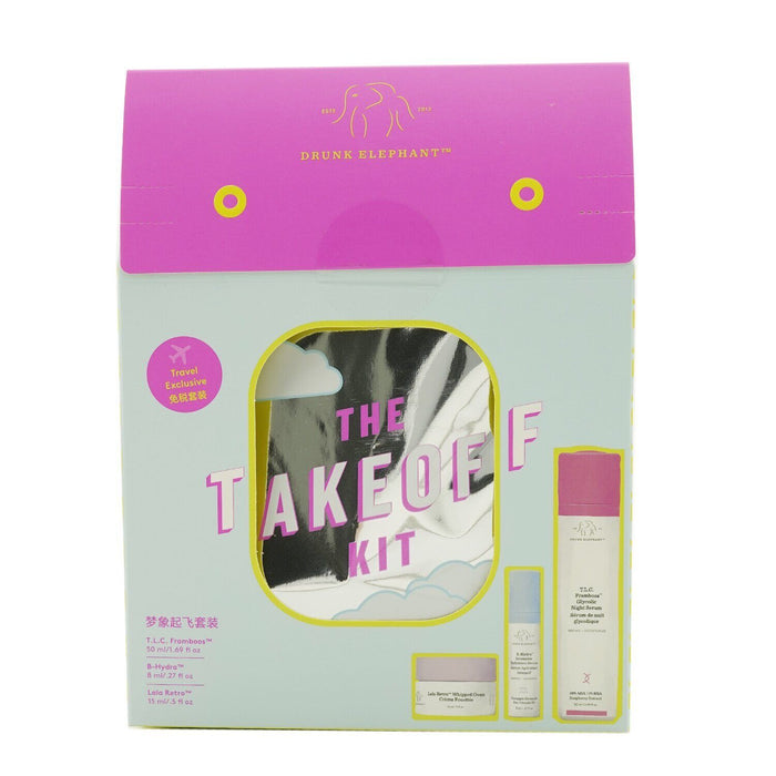 Set ser de noapte Drunk Elephant T.L.C. Framboos Glycolic + B-Hydra Intensive Serum + Lala Retro Recovery Cream, 50 ml + 8 ml + 15 ml