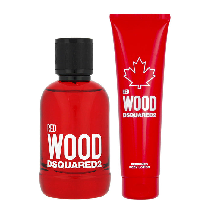 Set Dsquared 2 Red Wood, pentru femei: apă de toaletă 100 ml + lapte de corp 150 ml