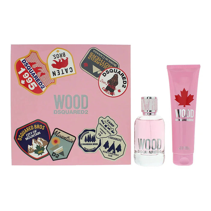Set Dsquared 2 Wood: apă de toaletă 100 ml + loțiune de corp hidratantă 150 ml