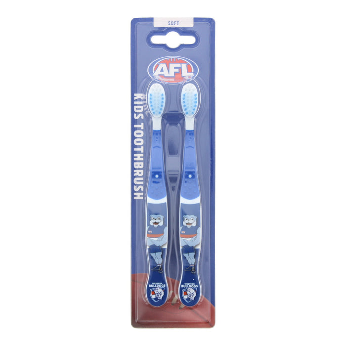 Set periuțe de dinți Afl Western Bulldogs Duo, peri moi, 2 buc