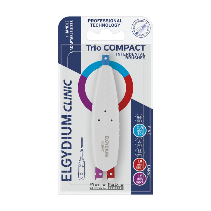 Periuțe interdentare Elgydium Trio Compact, 0,8 mm, 2 buc