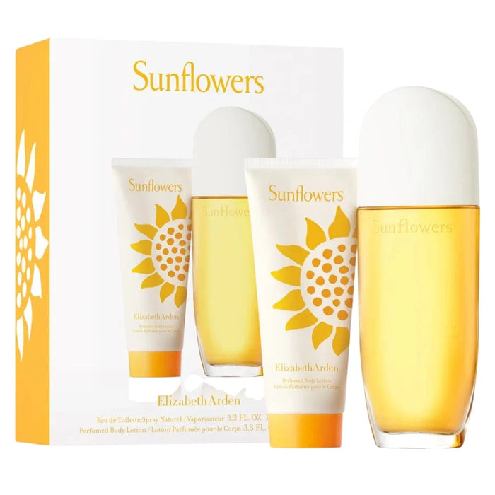 Set Elizabeth Arden Sunflowers, pentru femei: apă de toaletă 100 ml + loțiune parfumată de corp 100 ml