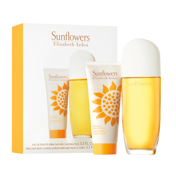 Set Elizabeth Arden Sunflowers: apă de toaletă 100 ml + loțiune de corp 100 ml, pentru femei