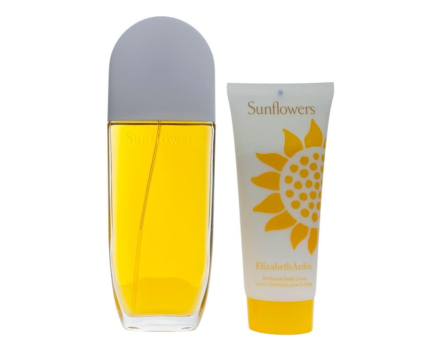 Set Elizabeth Arden Sunflowers, pentru femei: apă de toaletă 100 ml + loțiune de corp parfumată 100 ml