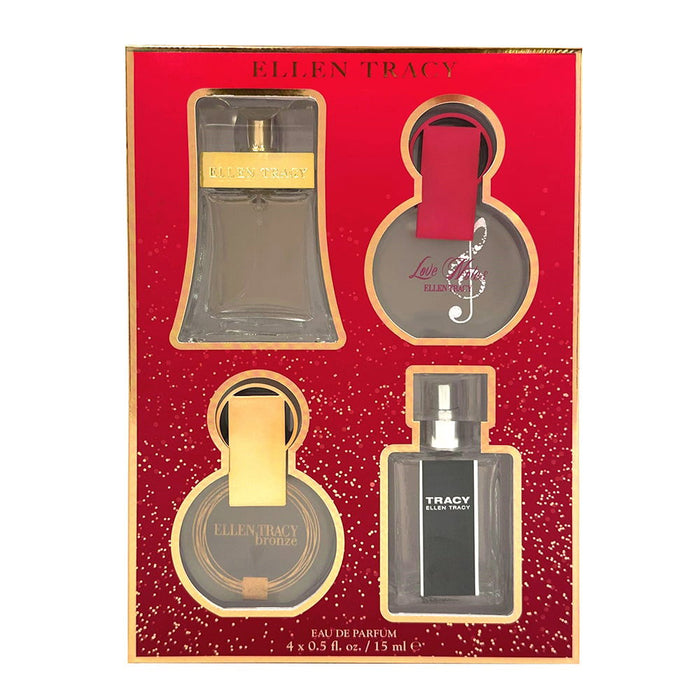 Set Ellen Tracy apă de parfum Classic + Tracy + Bronze + Love Notes, pentru femei, 4 x 15 ml
