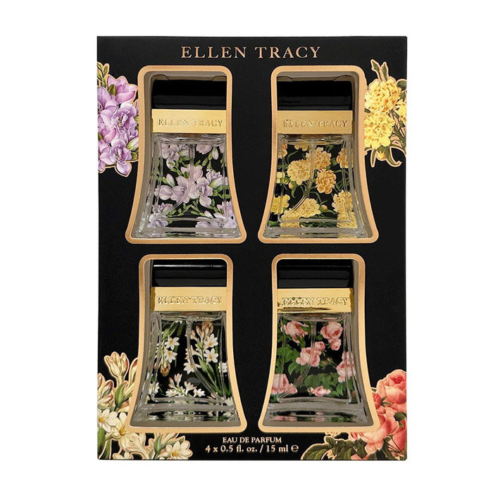 Set de ape de parfum Ellen Tracy Courageous + Radiant + Confident + Inspiring, pentru femei, 4 x 15 ml