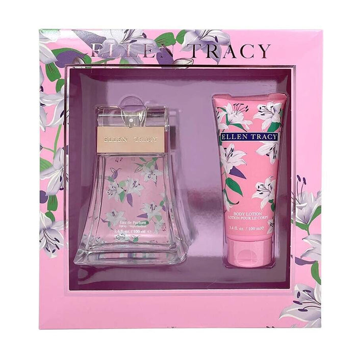 Set Ellen Tracy Pink Sparkling, pentru femei: apă de parfum 100 ml + loțiune de corp hidratantă 100 ml