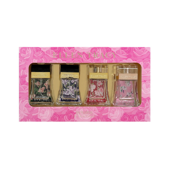 Set Ellen Tracy Sparkling + Strong + Sensational + Courageous, pentru femei, ape de parfum, 4 x 15 ml