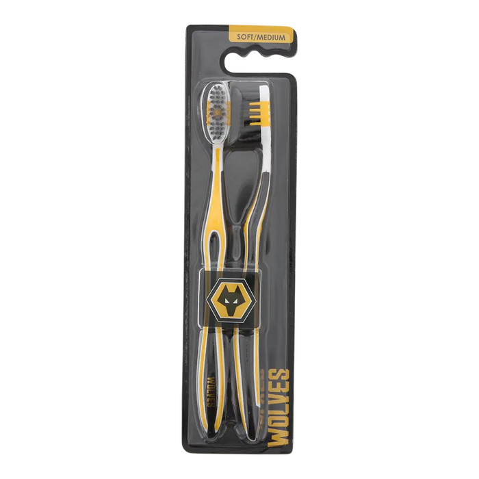 Set de periuțe de dinți Epl Wolves, peri moi și medii, 2 buc