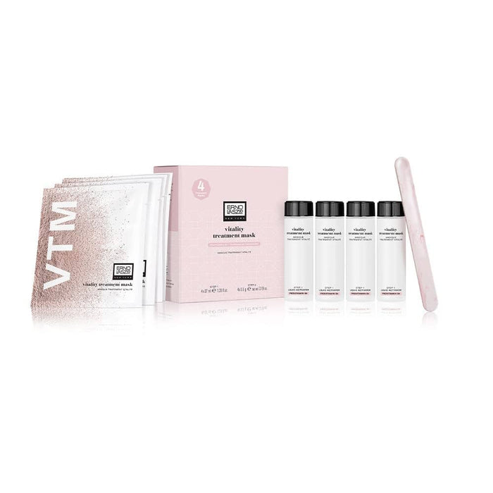Set Erno Laszlo Vitality loțiune-serum + mască pudră exfoliantă VTM, pentru față, 4 buc., 37 ml + 4 buc., 5,5 g