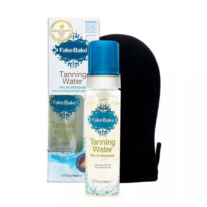 Set Fake Bake Tanning Water, spray autobronzant 198 ml + mănușă aplicatoare