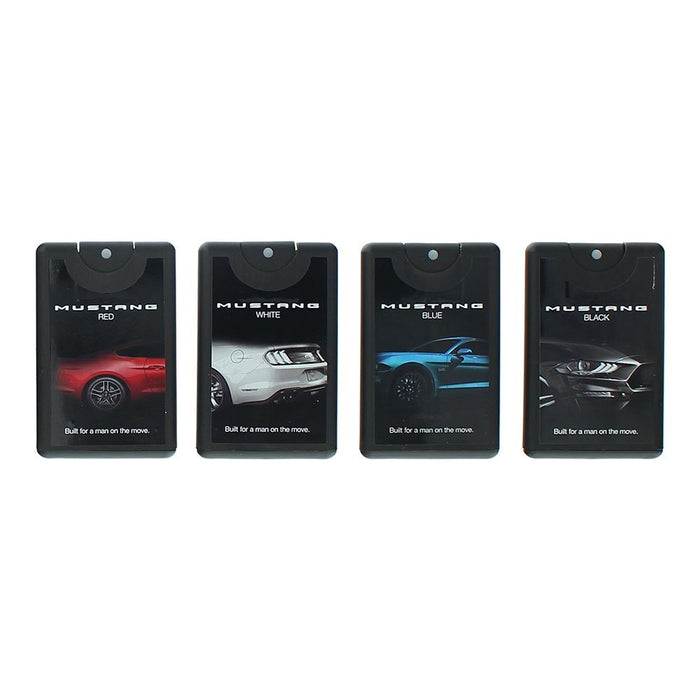Set ape de toaletă Ford Mustang White + Mustang Red + Mustang Black + Mustang Blue, pentru bărbați, 4 x 20 ml