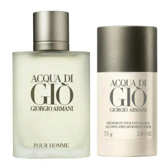 Set Giorgio Armani Acqua di Gio, pentru bărbați: apă de toaletă 100 ml + deodorant stick antiperspirant 75 g