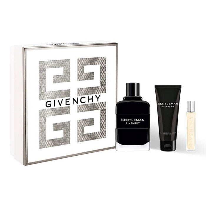 Set Givenchy Gentleman, pentru bărbați: apă de parfum 100 ml + gel de duș 75 ml + apă de parfum miniatură 12,5 ml