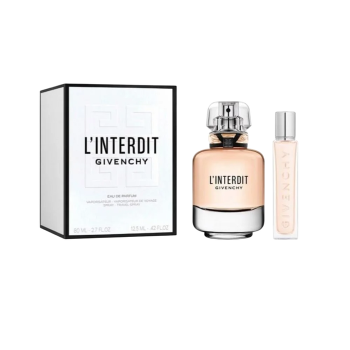 Set Givenchy L'Interdit, pentru femei: apă de parfum 80 ml + miniatură 12,5 ml